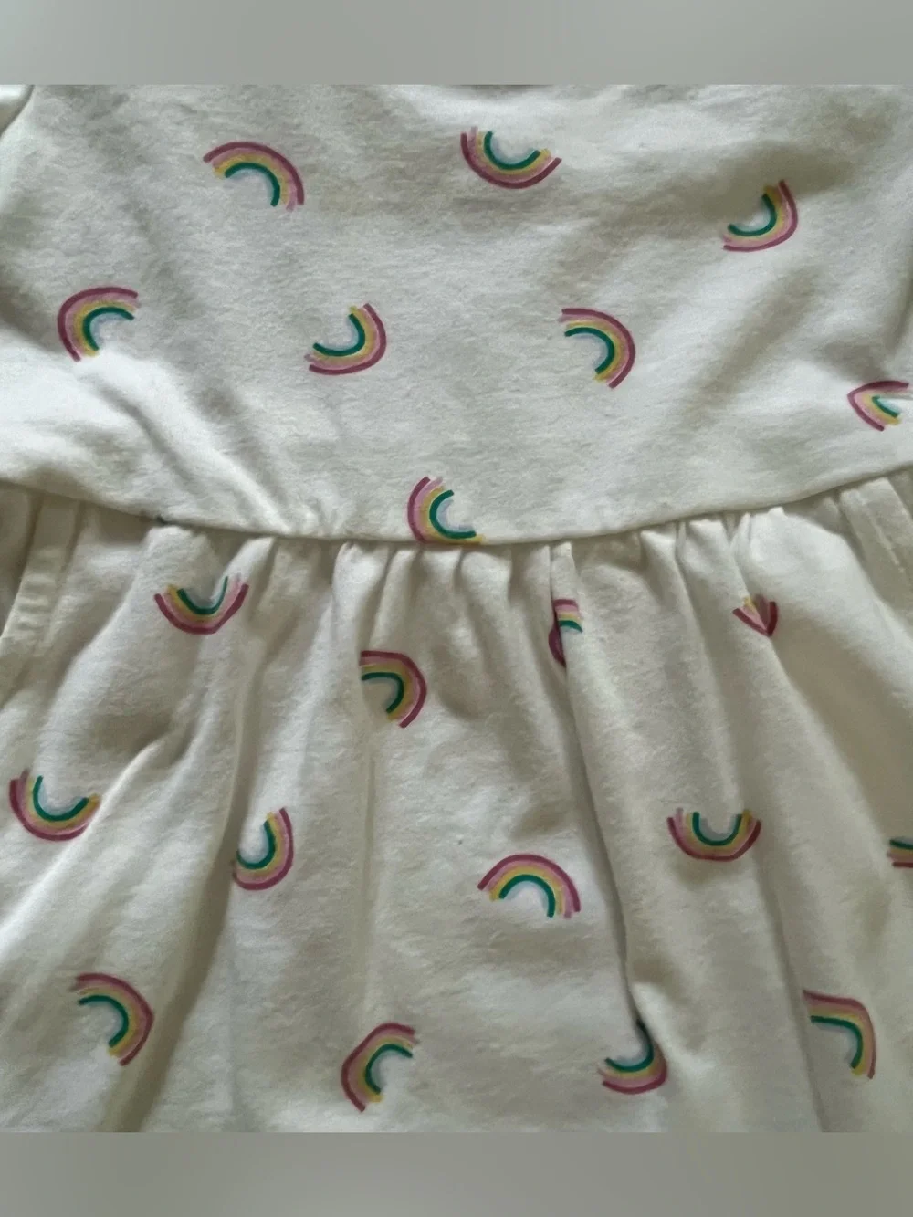 NWOT Baby GAP Rainbow Print with Pockets Cotton Blend Casual Dress Size 2T
